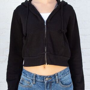Black cropped hoodie Brandy Melville